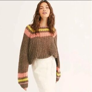 NWT Free People Alpaca Reach for the Stars Lightweight Sweater - Size XS​​​​​​​
